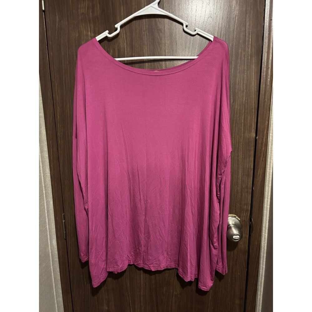 Piko 1988 Tunic Top Women's Size M Pink Long Tight Sleeve Oversized Soft